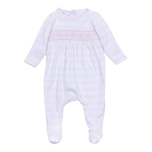 Magnolia Baby - Baby of Mine Smocked Footie Pink