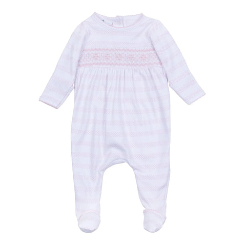Magnolia Baby - Baby of Mine Smocked Footie Pink