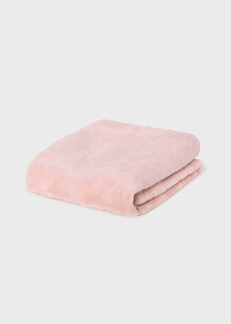 Mayoral - Baby Rose Fuzzy Pom Pom Blanket