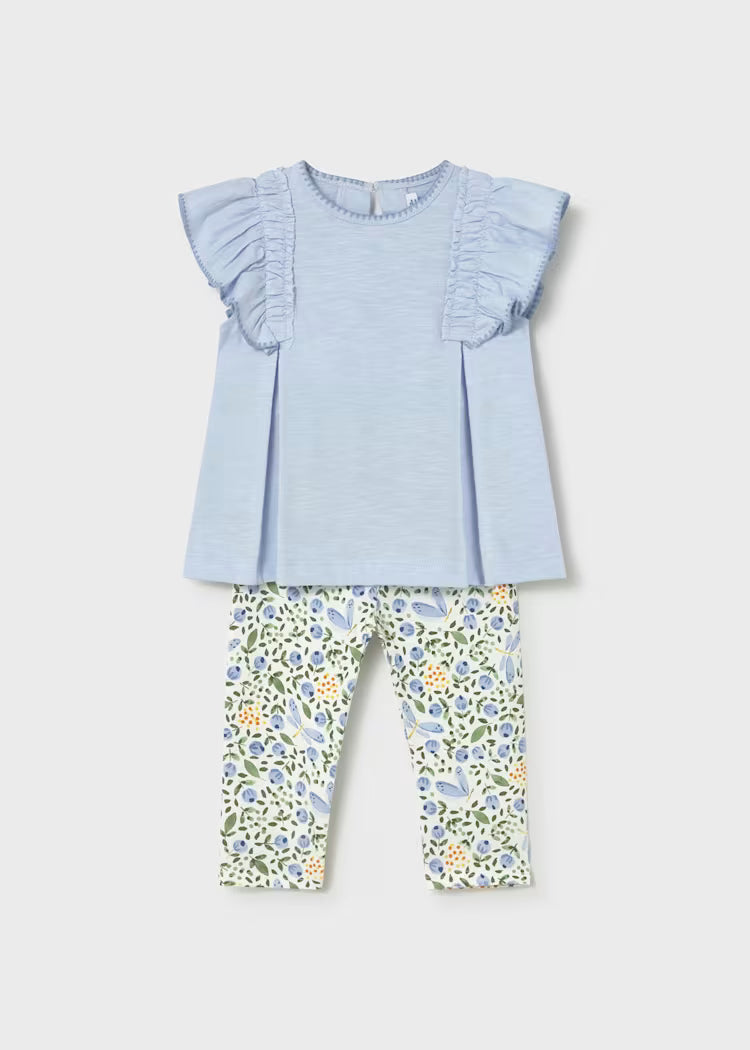 Mayoral - Blue Baby Printed Leggings and T-Shirt Set