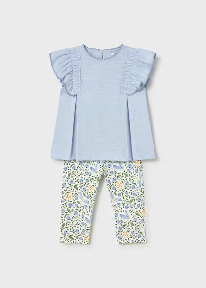 Mayoral - Blue Baby Printed Leggings and T-Shirt Set