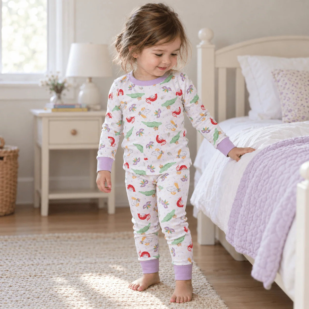Magnolia Baby - Lilac Bayou Pals Long Pajamas