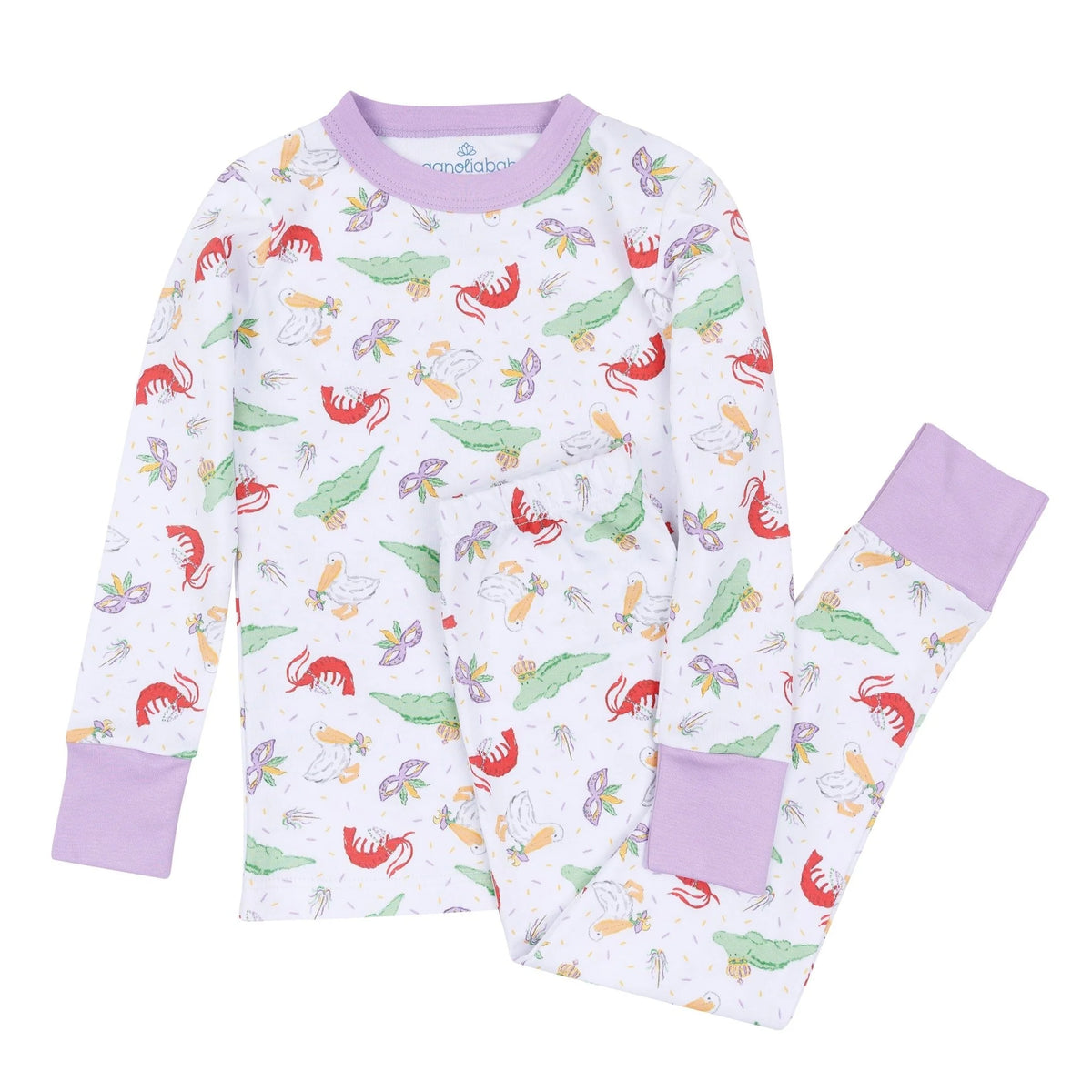 Magnolia Baby - Lilac Bayou Pals Long Pajamas