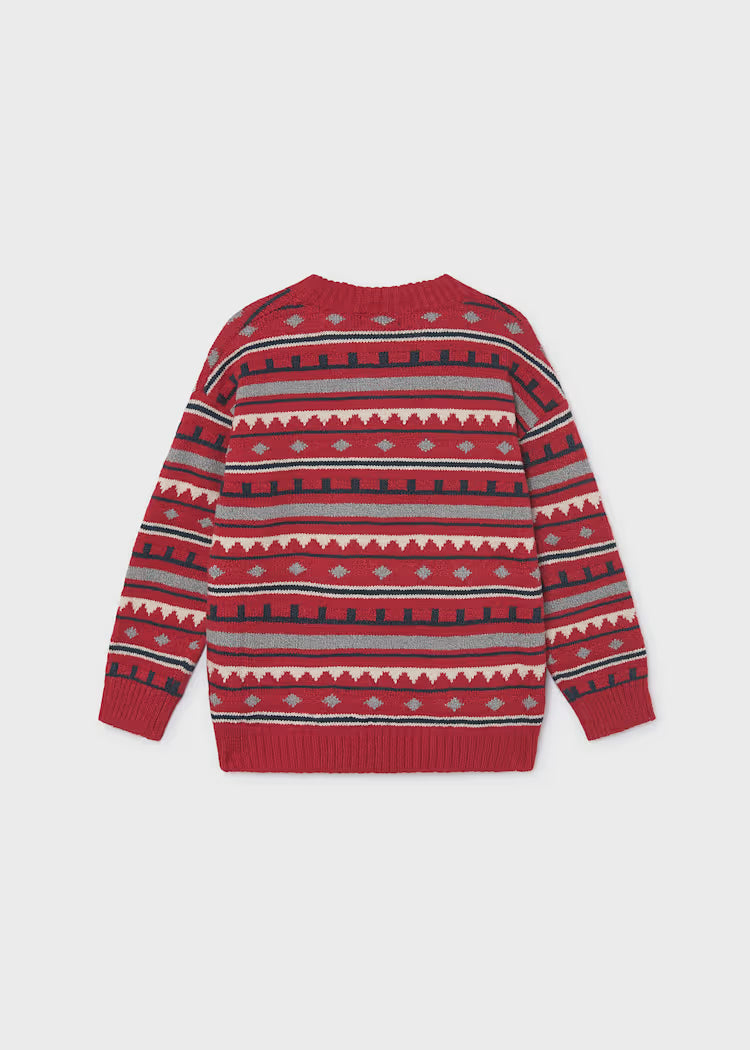 Mayoral - Red Boy Jacquard Sweater