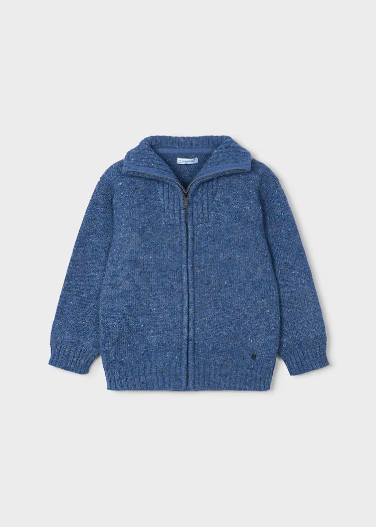 Mayoral - Boy's Knit Blue Knit Zip Up