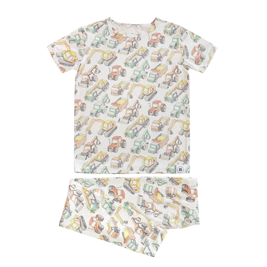 Sweet Bamboo - Busy Building S/S Big Kid Pajama
