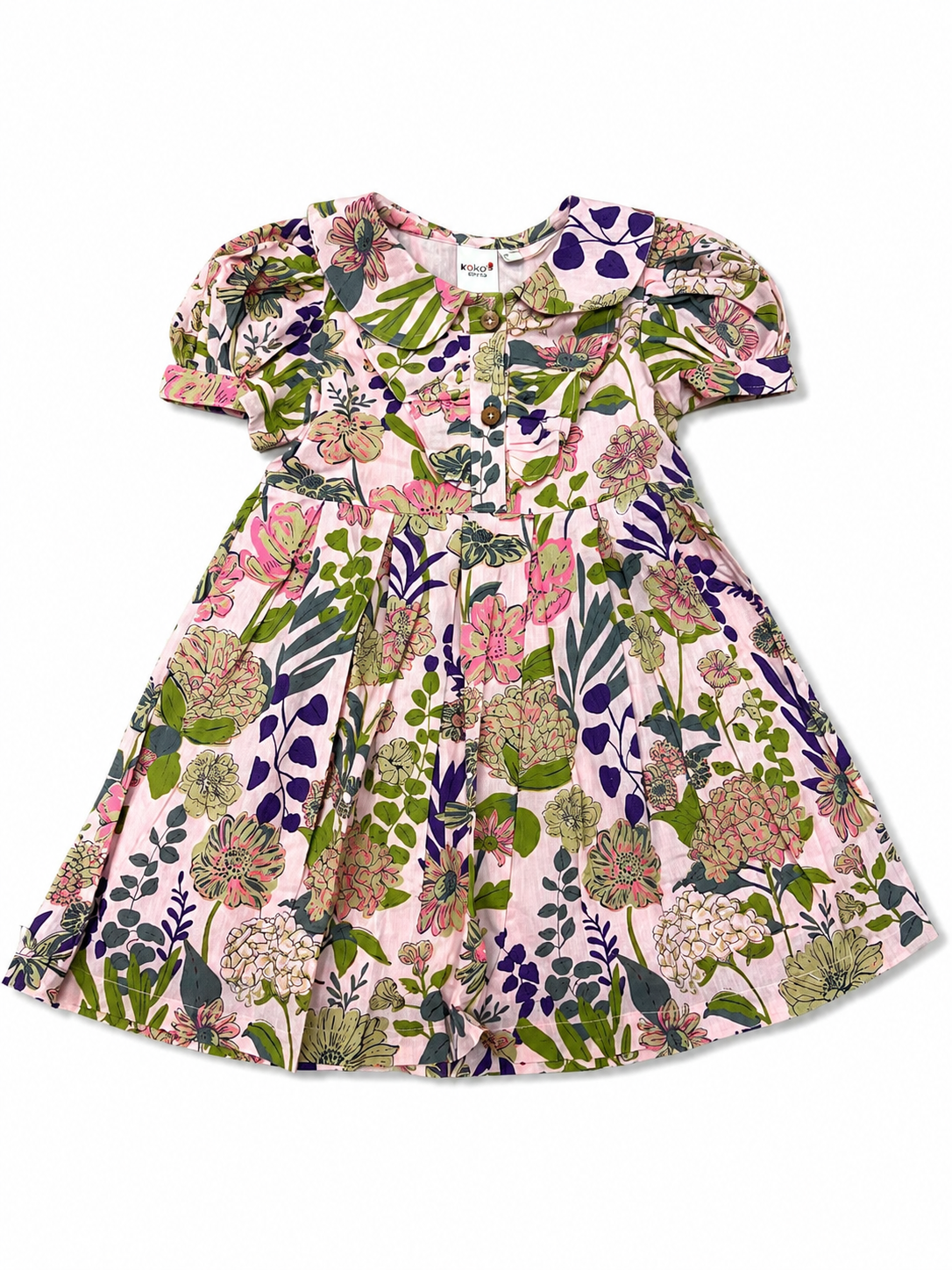 Yo Baby - Pink Wildflower Collared Dress