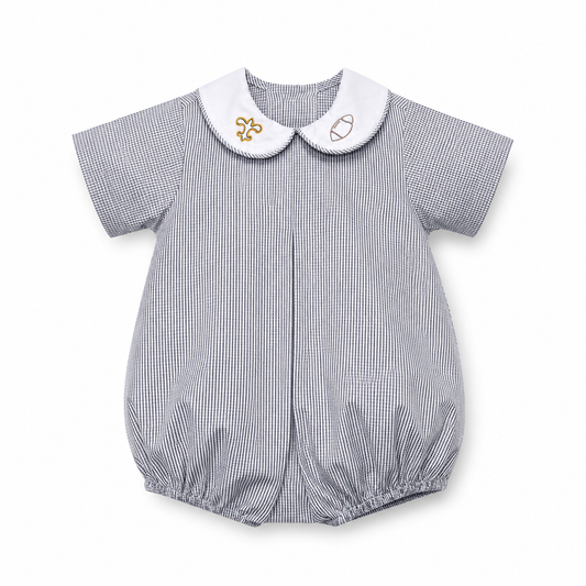 Southern Saturday - Saints Black & White Stripe Boy's Bubble