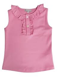 Marco and Lizzy - Girls Pink Ruffle Top