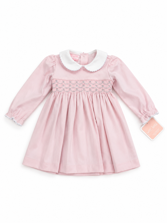 Petit Bebe - Ellie Pink Knit Long Sleeve Dress