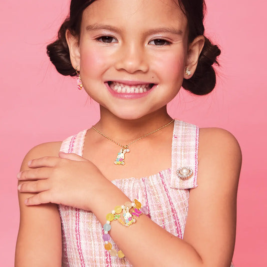 Girl Nation - Charming Whimsy Easter Bunny and Blooms Bracelet