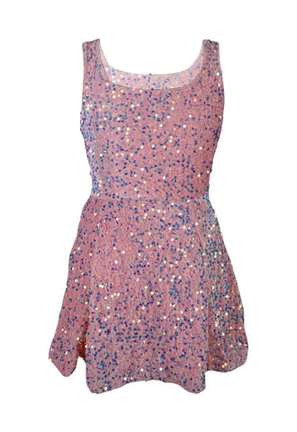 Flowers By Zoe - Pink Velvet Sequin Dress