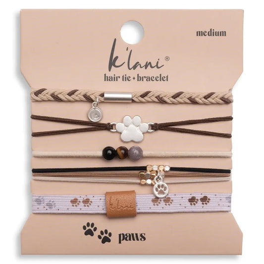 K'lani - Paw Prints Hair Tie Bracelet