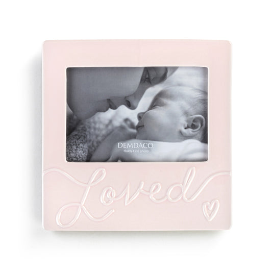 Demdaco - Pink "Loved" Frame