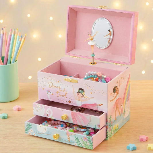 Giggle & Honey - Ballerina Musical Jewelry Box 2 - Drawer