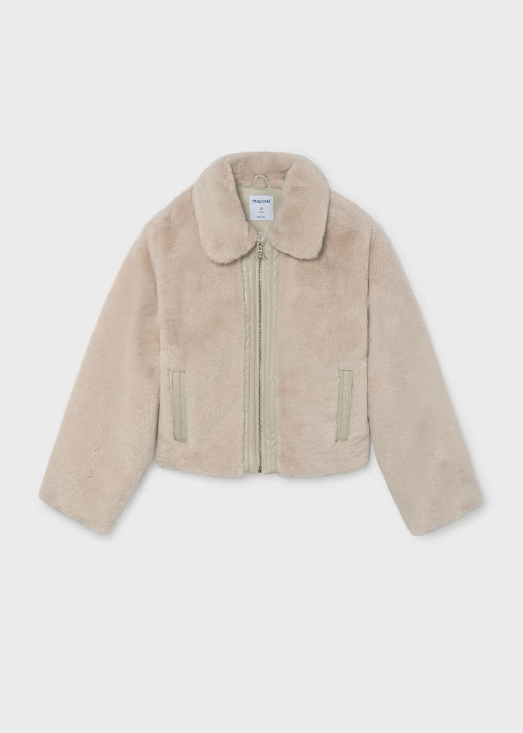 Mayoral - Girl's Stone Fur Jacket