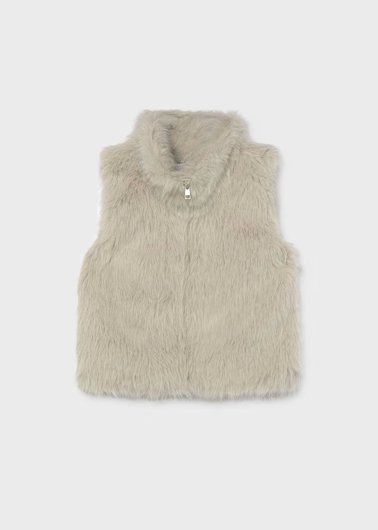 Mayoral - Girl's Beige Fur Vest
