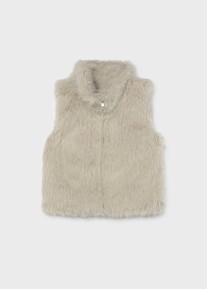 Mayoral - Girl's Beige Fur Vest
