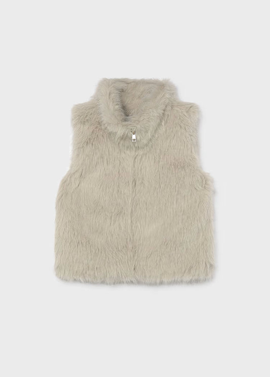 Mayoral - Girl's Beige Fur Vest