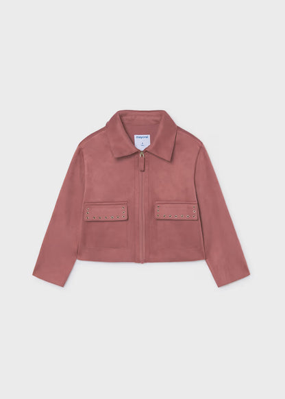 Mayoral - Pinkish Girl Faux Suede Jacket