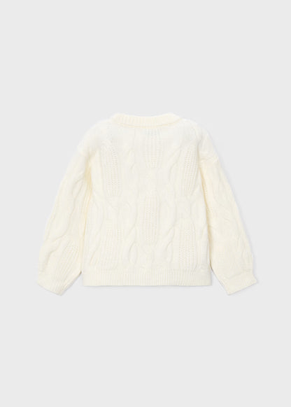 Mayoral - Girl's Cream 3D Flower Sweater