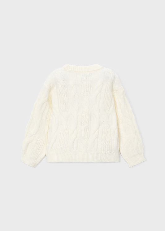 Mayoral - Girl's Cream 3D Flower Sweater