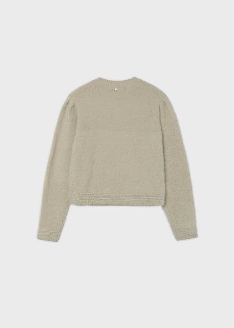 Mayoral - Stone Girl Fuzzy Effect Sweater