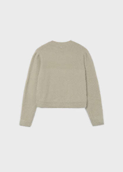 Mayoral - Stone Girl Fuzzy Effect Sweater