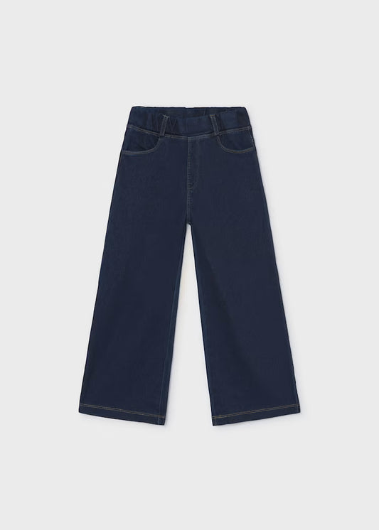 Mayoral - Girl's Super Dark Knit Denim Pants