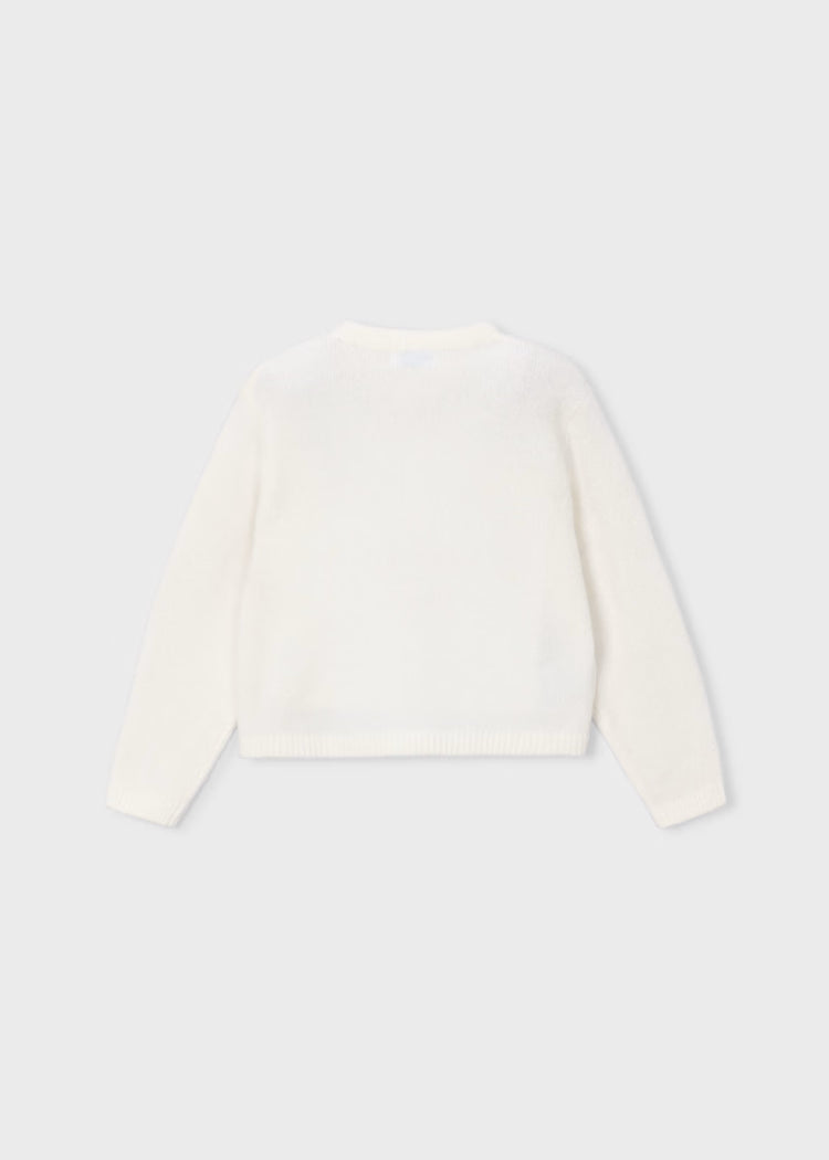 Mayoral - Girl's Natural Knit Cardigan With Bows