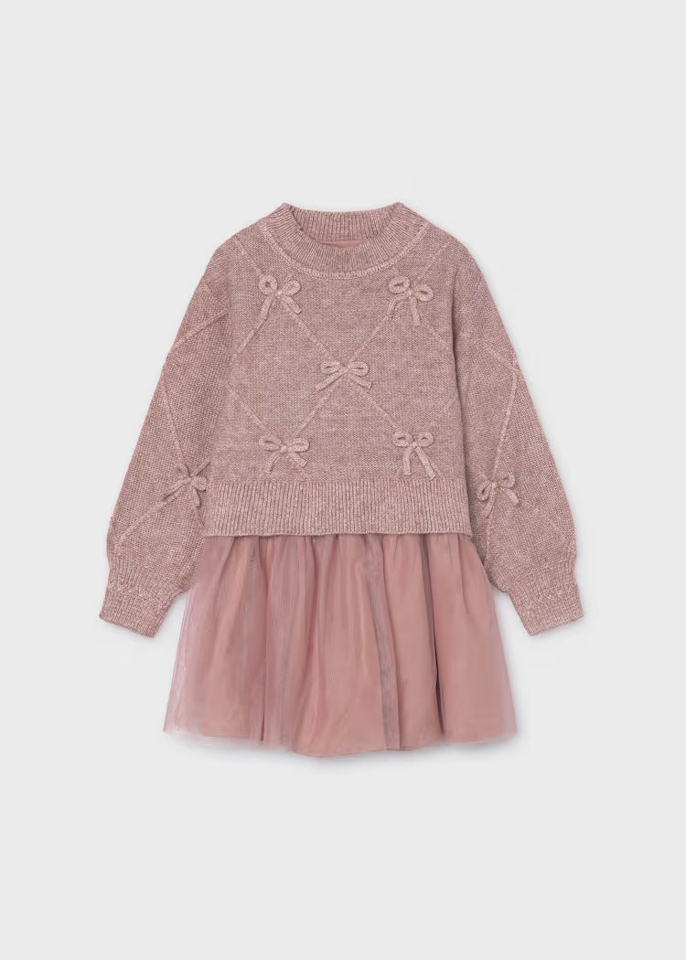 Mayoral - Girl's Blush Pink Sweater Knit Dress