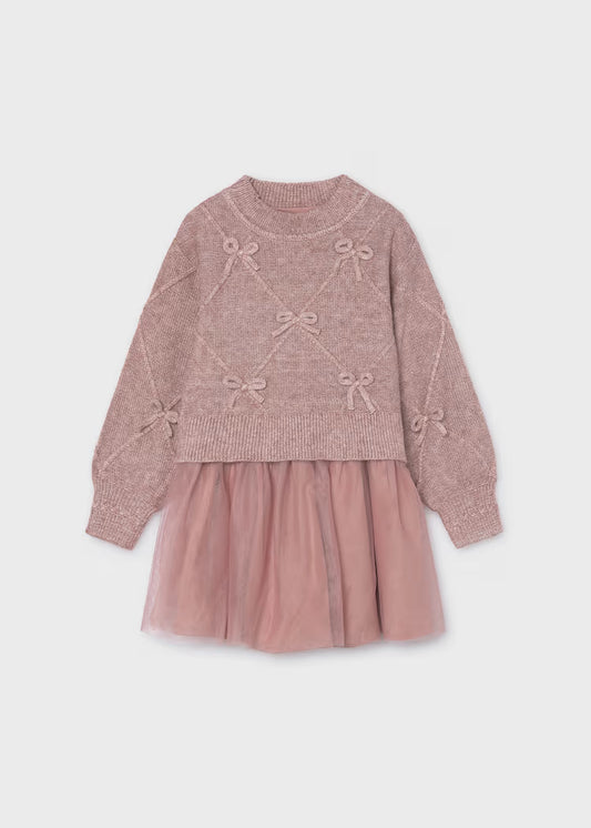 Mayoral - Girl's Blush Pink Sweater Knit Dress