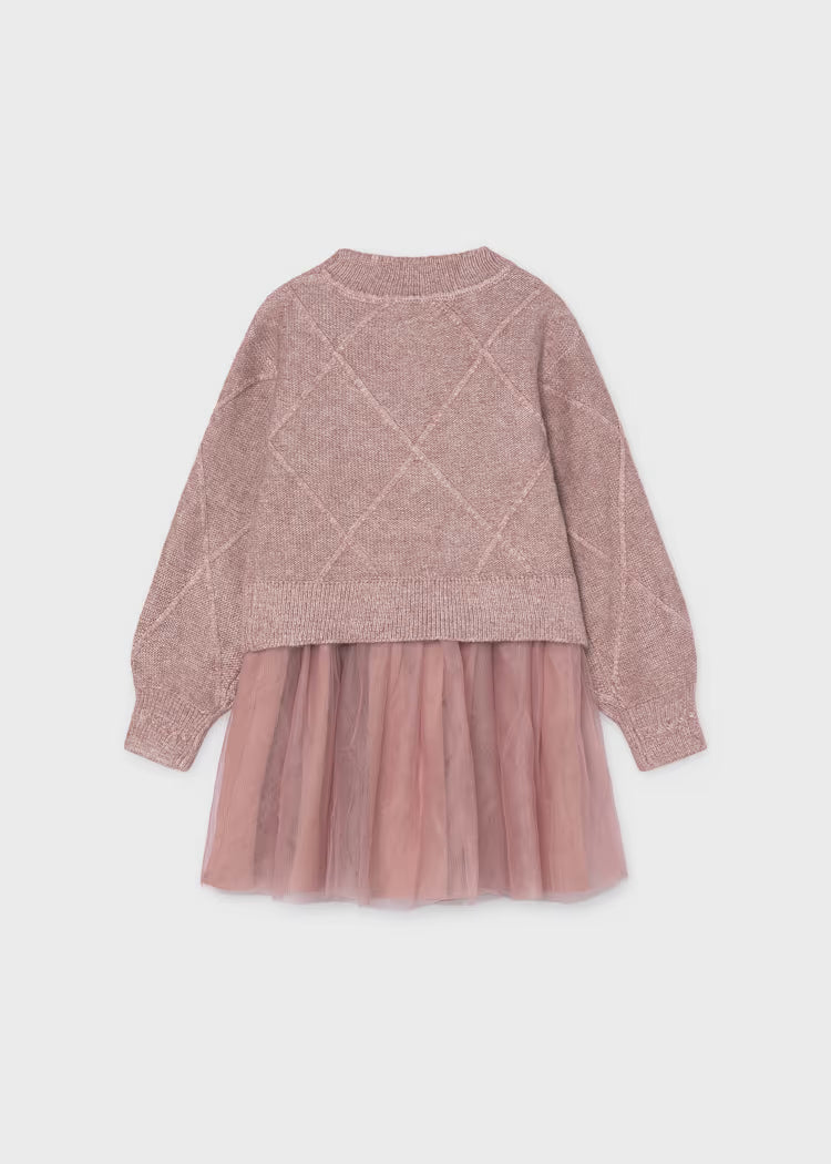 Mayoral - Girl's Blush Pink Sweater Knit Dress
