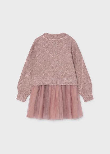 Mayoral - Girl's Blush Pink Sweater Knit Dress