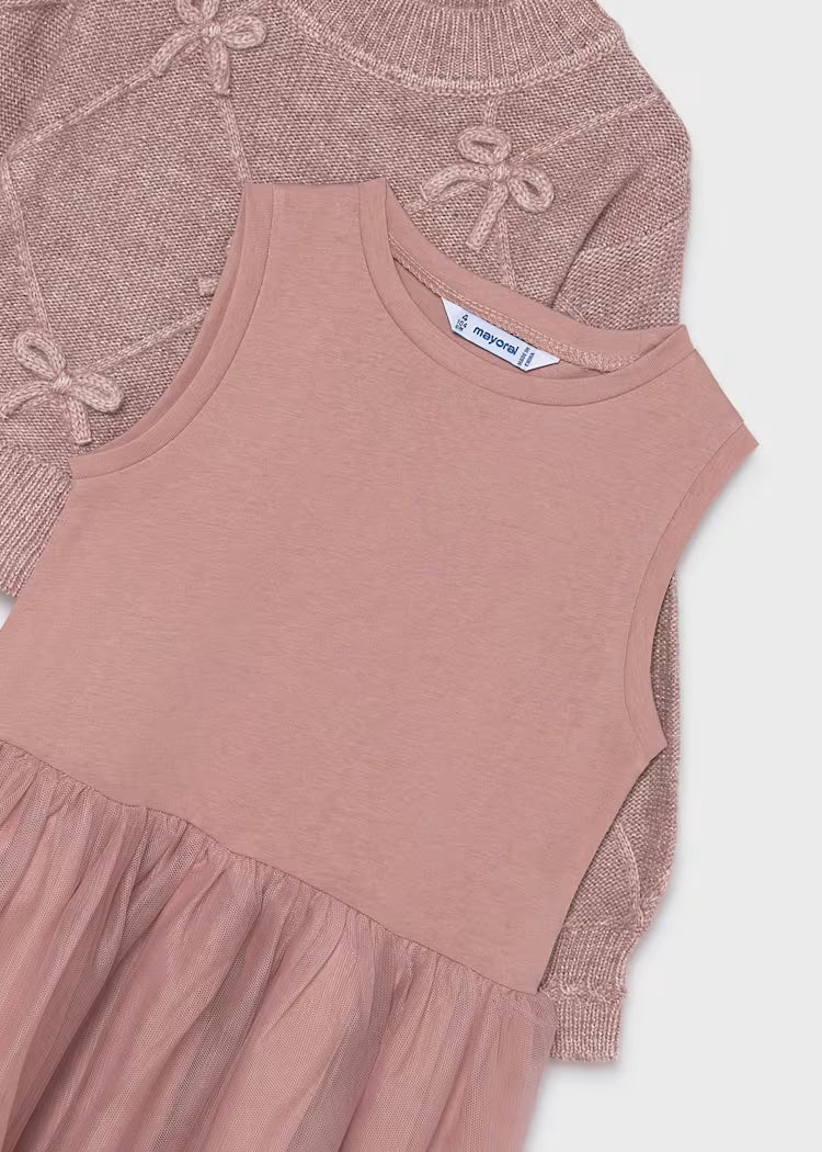 Mayoral - Girl's Blush Pink Sweater Knit Dress