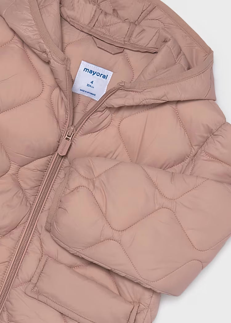 Mayoral - Pastel Pink Girl Quilted Puffer Jacket