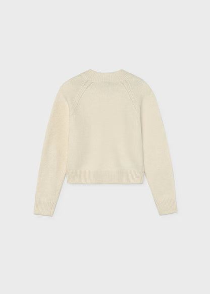 Mayoral - Girl's Cream Rhinestone Sweater