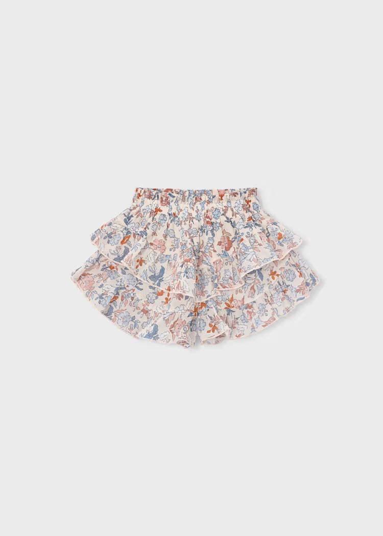Mayoral - Flower Ruffle Print Skirt