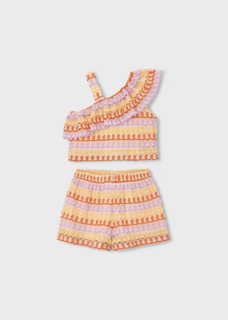 Mayoral - Girl Shorts and Asymmetric Top Set