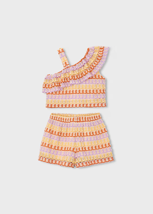 Mayoral - Girl Shorts and Asymmetric Top Set