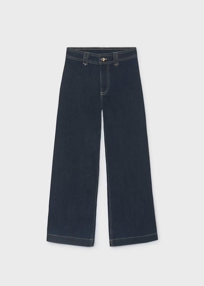 Mayoral - Dark Denim Girl's Wide Leg Jeans