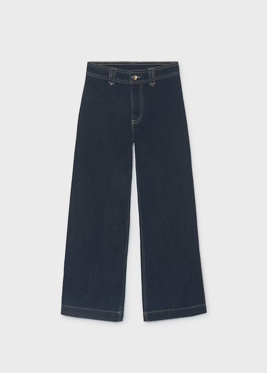 Mayoral - Dark Denim Girl's Wide Leg Jeans