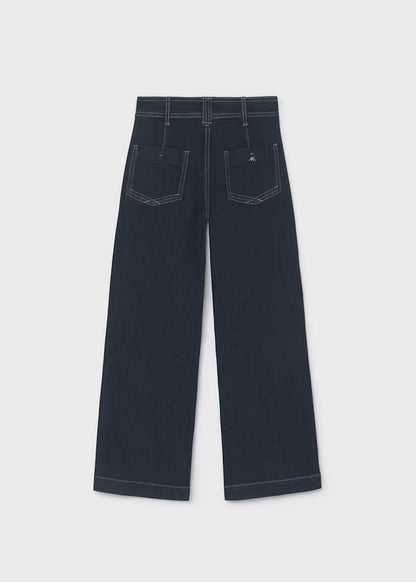 Mayoral - Super Dark Wide Leg Denim Pants