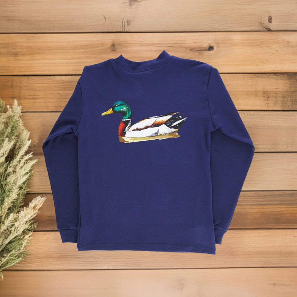 J. Bailey - Navy LS duck shirt