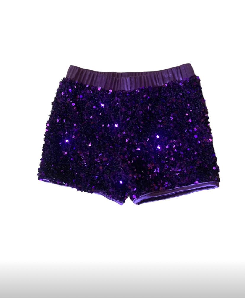 Lulu Bebe- Purple Sequin Shorts