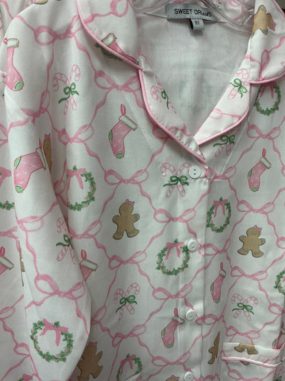 Sweet Dreams - Christmas Bow Trellis Print