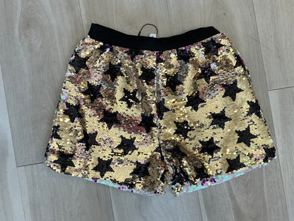 M L Kids - Sequins Black/Gold - Purple/Gold Shorts