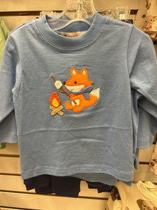 Acvisa - boys l/s fox with fire & marshmallows tee