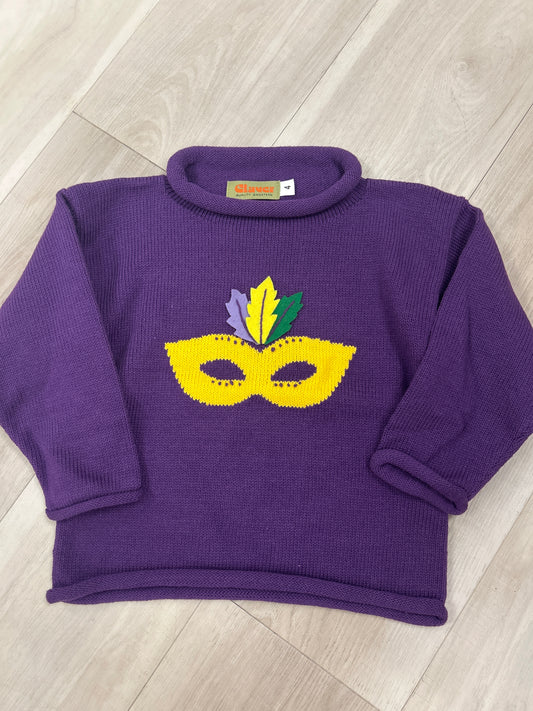 Acvisa - Mardi Gras Mask Purple sweater
