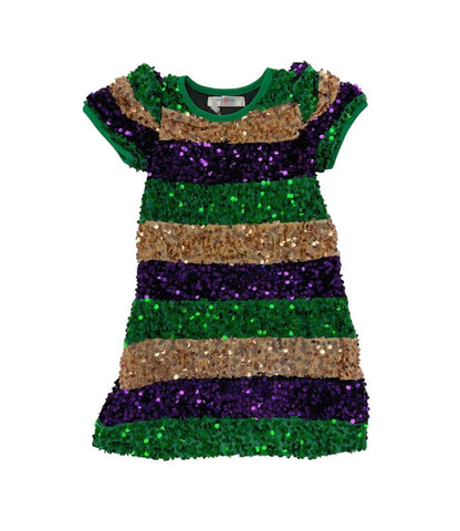 Lulu Bebe - S/S Sequin Dress Mardi Gras